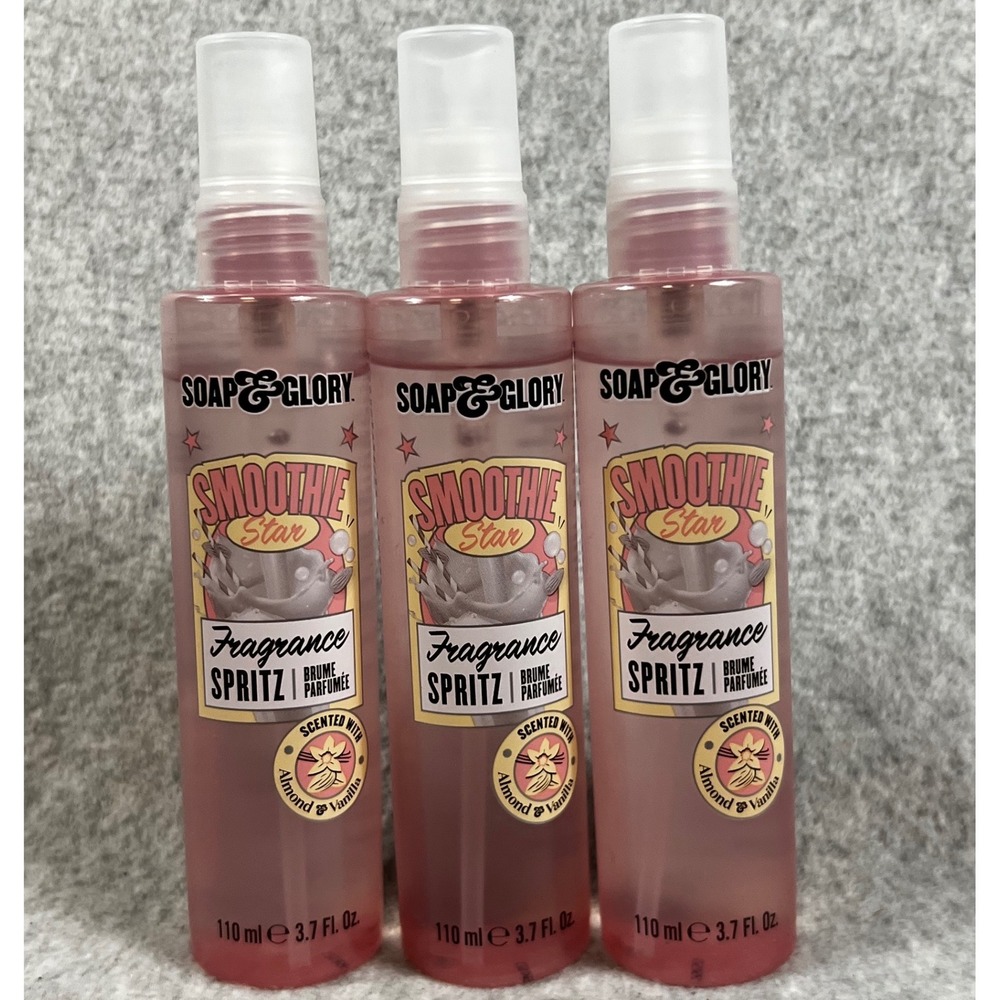 Soap & Glory Smoothie Star Fragrance Spritz 3.7oz Lotof3 Almond Vanilla Rare HTF